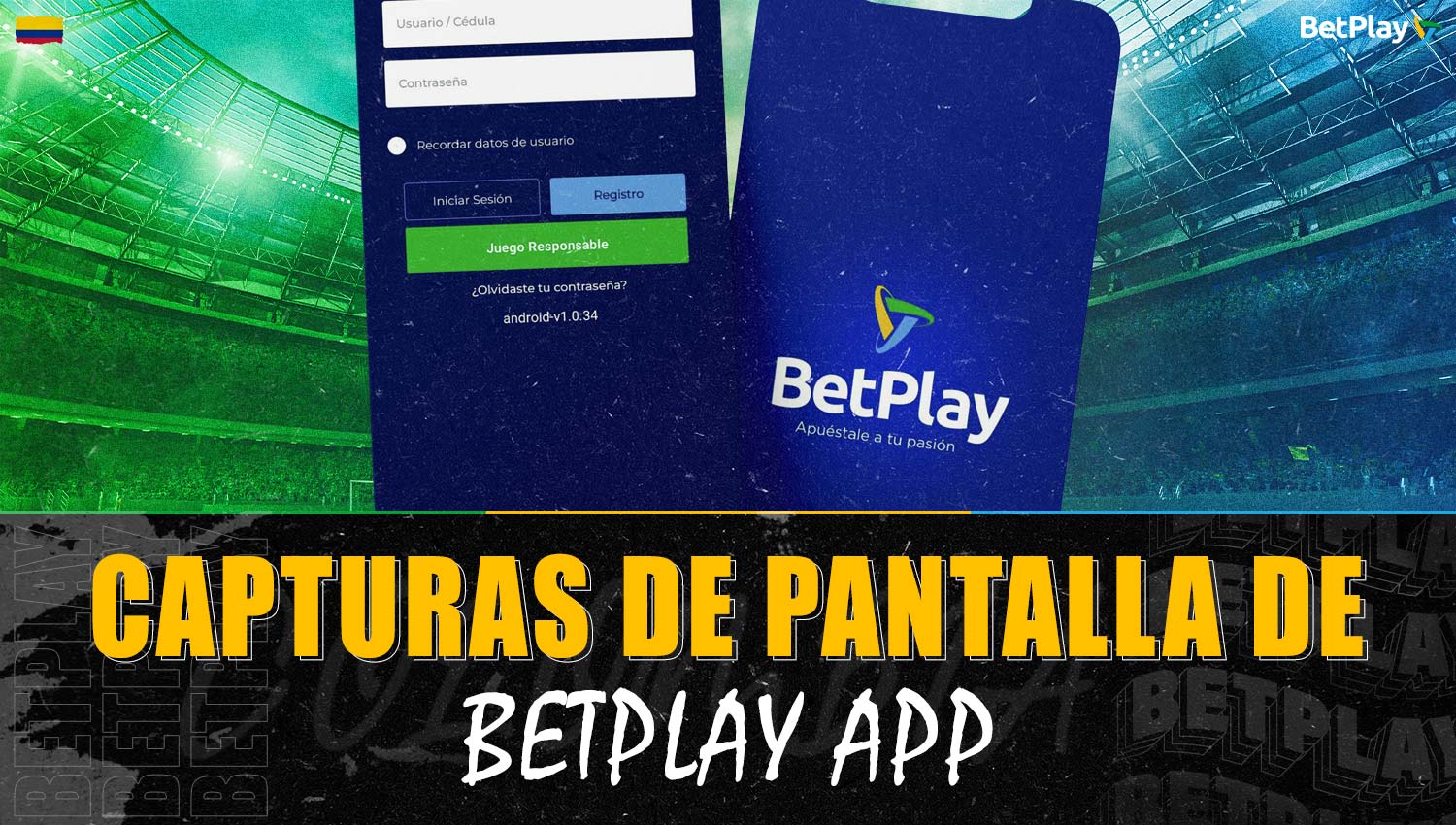 Capturas de pantalla de la aplicación Betplay Colombia: apariencia, características, funcionalidades e interfaz
