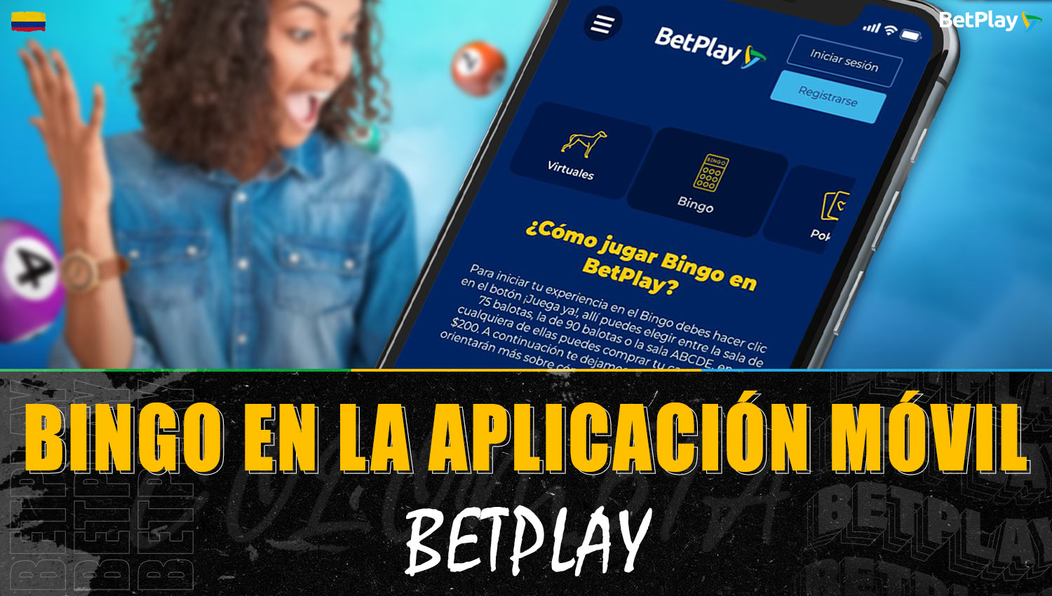 Juega al "Bingo" en la aplicación móvil de Betplay Colombia