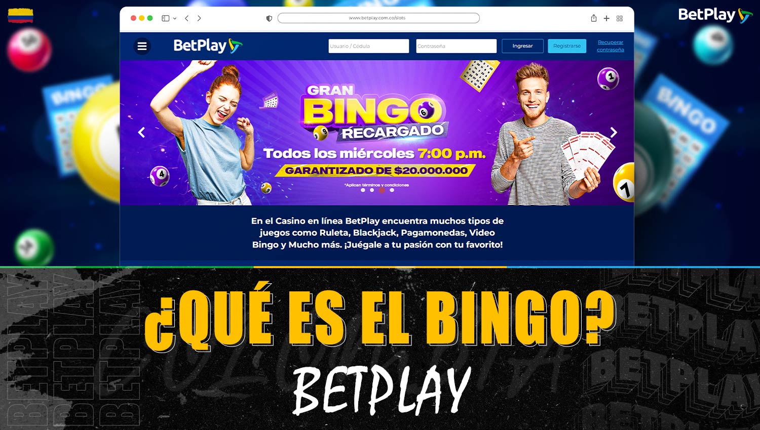 Conoce el juego clásico de lotería "Bingo" en la plataforma Betplay Colombia