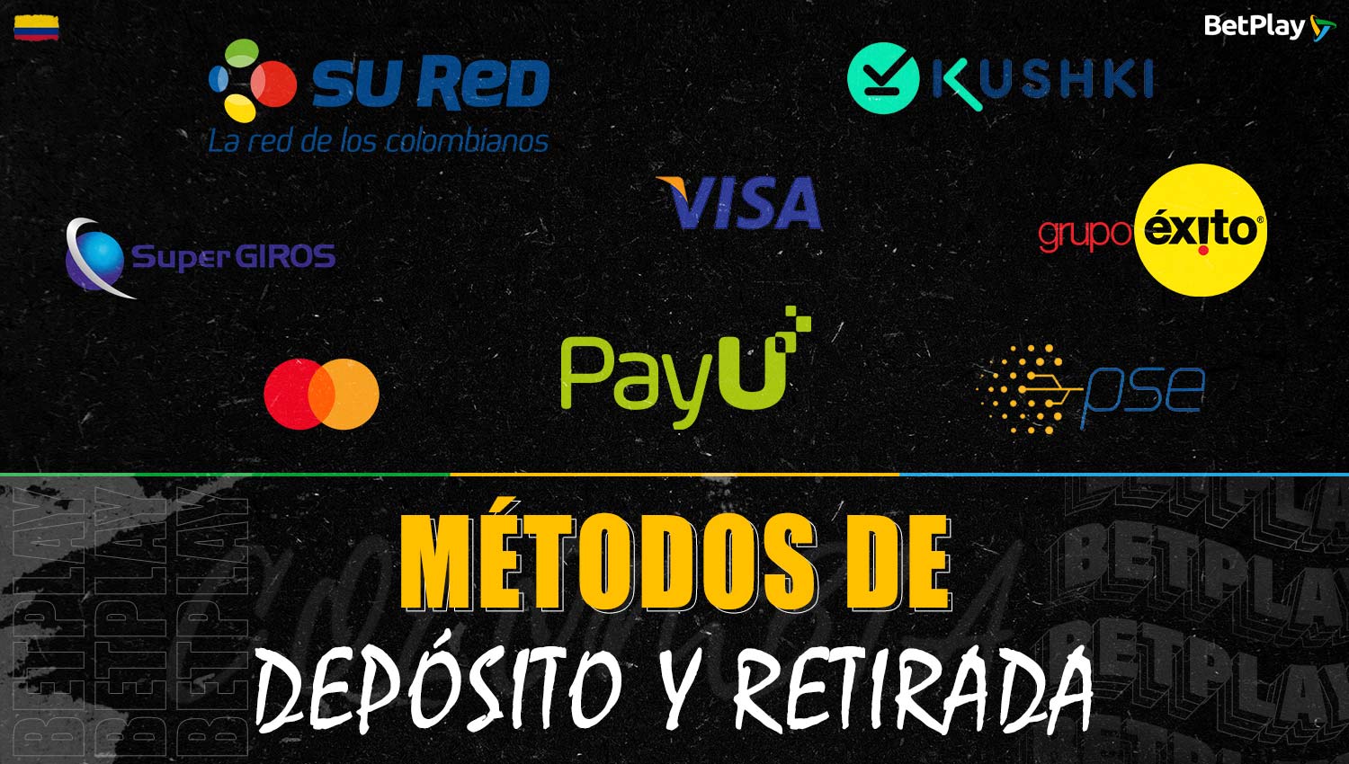 Métodos de depósito y retiro disponibles en la plataforma Betplay para jugadores de Colombia