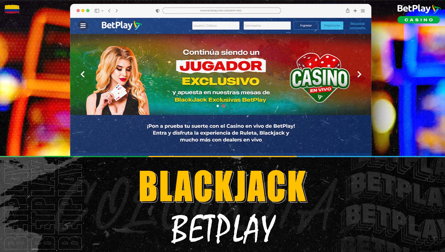 Información detallada sobre "Blackjack" en la plataforma Betplay Colombia
