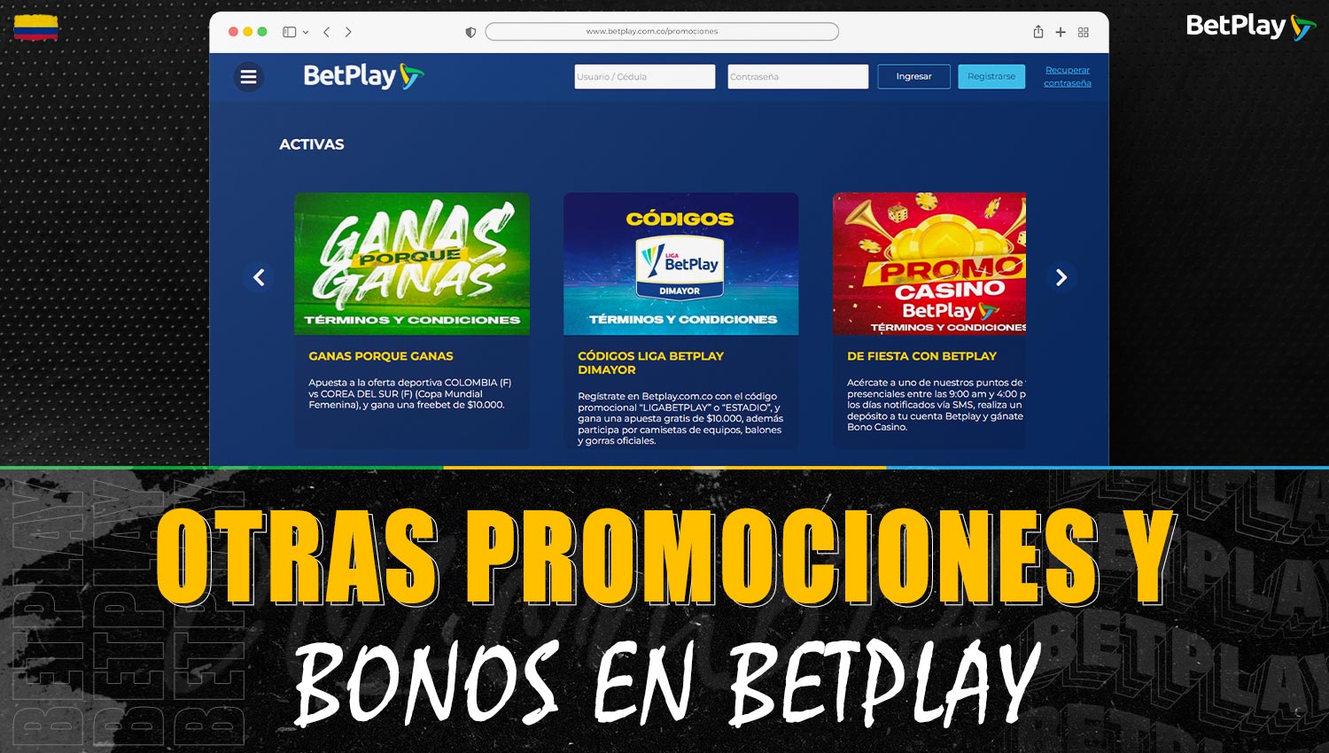 Información sobre otras promociones y bonificaciones en la plataforma de Betplay Colombia