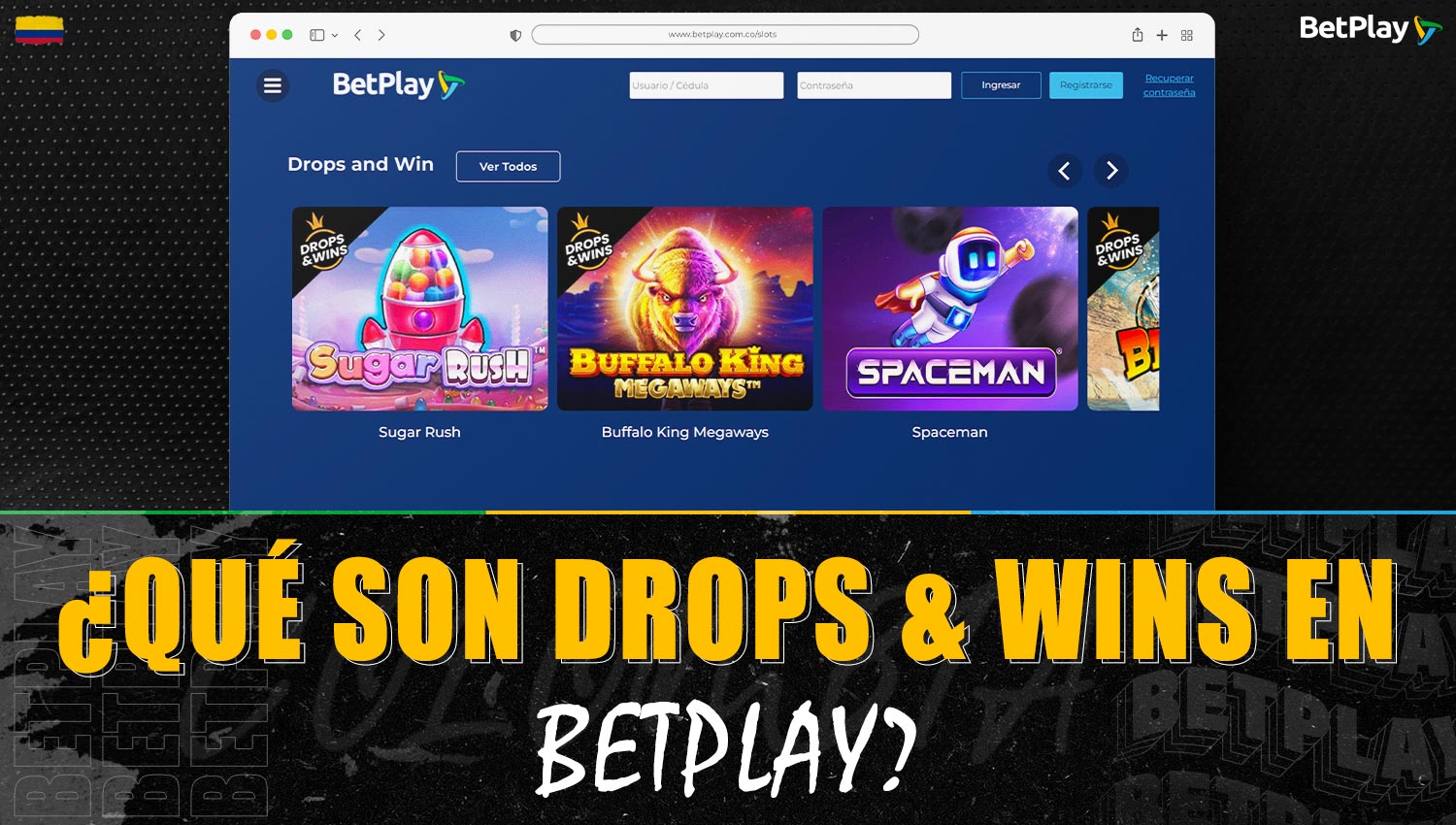 Descripción detallada de "Drops and Wins" en la plataforma Betplay Colombia