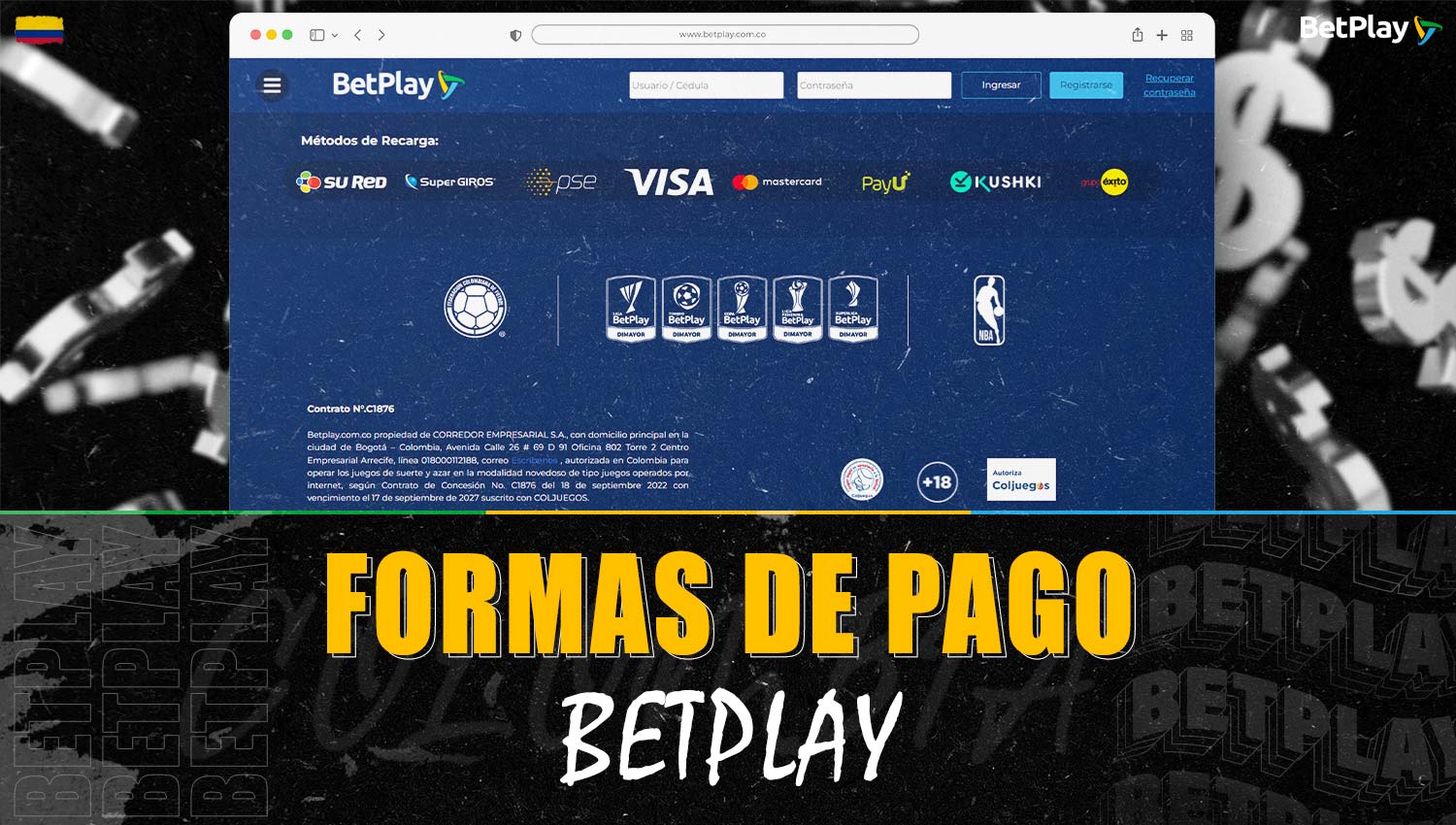 Acerca de los métodos de pago disponibles en la plataforma Betplay Colombia