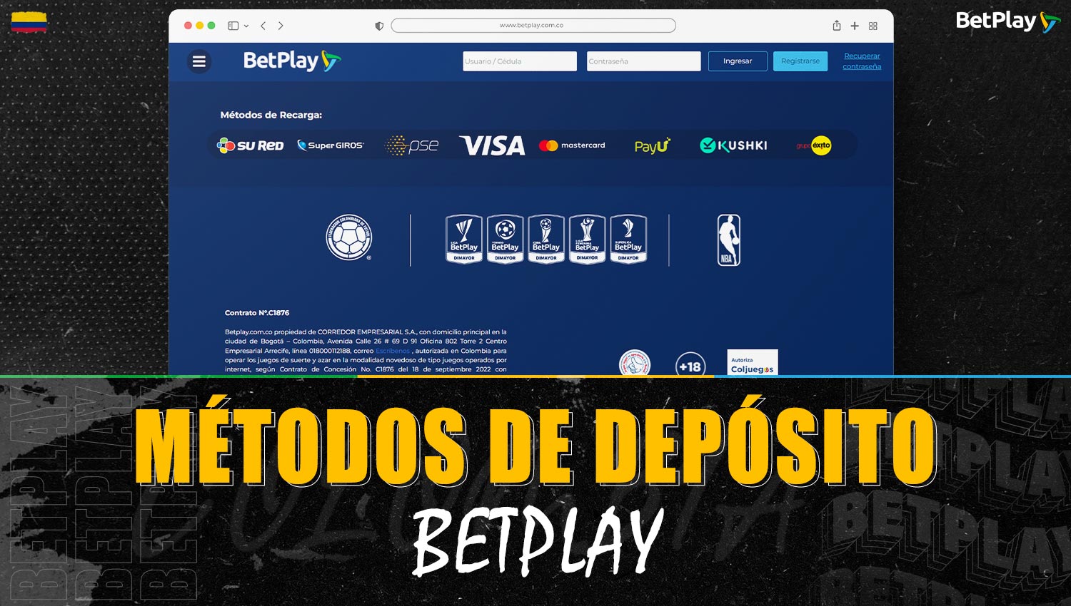 Descripción de los métodos de depósito en la plataforma Betplay Colombia