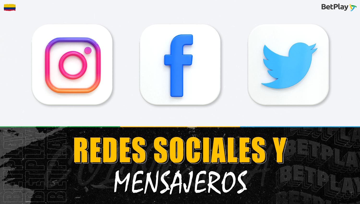 Betplay mantiene contacto con los jugadores de Colombia a través de redes sociales y aplicaciones de mensajería