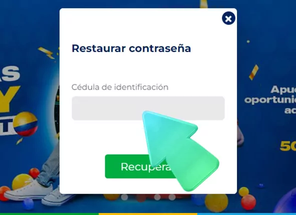 ¿Cómo recuperar una contraseña en Betplay? Paso 3